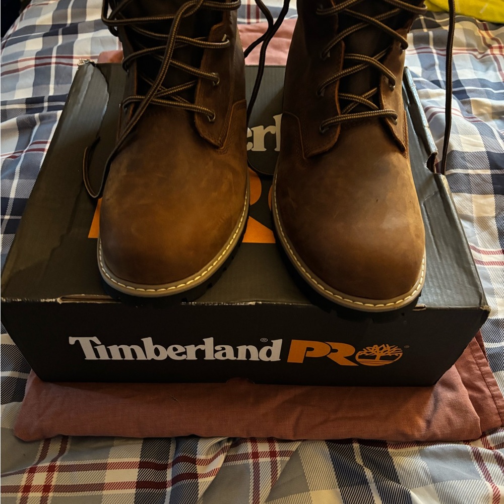 Timberland PRO Men's Dark Brown Leather Boots